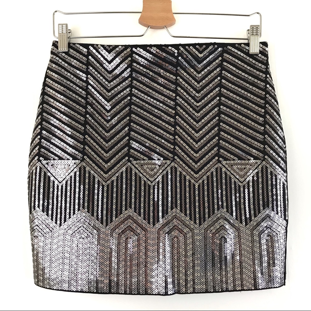 Express Sequin Mini Skirt | Size Small